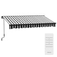 Outsunny 2.5 x 3.5m Aluminium Frame Electric Awning, with Remote - Grey/White