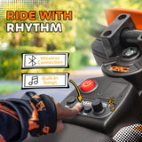 AIYAPLAY 12V Kids Electric Motorbike, Kids Electric Ride on motorcycle w/ Twist Grip Throttle, Training Wheels, Orange