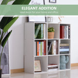 HOMCOM Nine-Cube Storage Shelf - White
