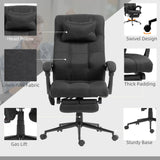 Vinsetto Office Chair with 6-point Vibration Massage and Heat, Computer Chair with Adjustable Height, Head Pillow, Footrest for Home, Black
