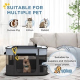 PawHut Foldable Dog Pen with Storage Bag for Indoor/Outdoor Use - Grey