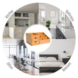 HOMCOM Desk Organiser Holder, Bamboo Multi-Function Storage Caddy with 7 Storage Compartments and 2 Drawers for Home Office Stationary Supplies, Natural Bamboo