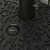 Outsunny Water/Sand Fillable Half Parasol Umbrella Base - Black