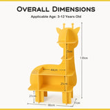 Kids Bookcase Toy Storage Organizer with Open Storage Shelves-Giraffe
