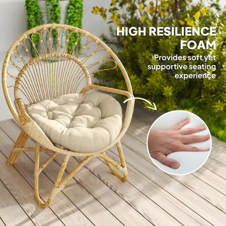 Outsunny Set of Two 60cm Outdoor Cushions - Beige