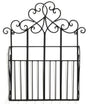 Black Scroll Wall Hanging Single Section Magazine Rack