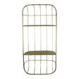 Gold Metal Wall Double Storage Shelf, Basket Design