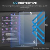 HOMCOM 42L 16-Bottle Wine Cooler Fridge - Black