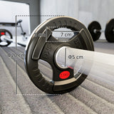 SPORTNOW Olympic Weight Plates, 2"/5cm Weight Disc Pair with Tri-Grips, 2 x 2.5kg Dumbbell Plates for Weightlifting and Strength Training Home Gym Fitness Workout, Black