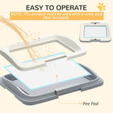 PawHut Dog Toilet Tray for Training Dogs, Dog Litter Tray for Indoor, Outdoor, 47 x 34 x 6cm