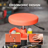 HOMCOM Rolling Mechanic Stool, 135kg Capacity Workshop Stool, 360 Swivel Roller Padded Creeper Seat with Wheels, Tool Trays Storage for Garage, Shop, Auto Repair, Yellow