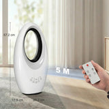 HOMCOM Bladeless Tower Fan, 36dB Standing Cooling Fan with 60 Oscillating, LED Lights, 3 Speeds, 7.5H Timer, Remote Control