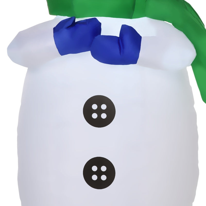 HOMCOM 4ft Inflatable Standing Christmas Decoration Large Waterproof Snowman with LED and Inflator