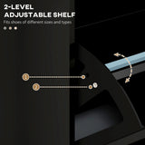 HOMCOM Three-Drawer Minimalistic Shoe Cabinet - Black