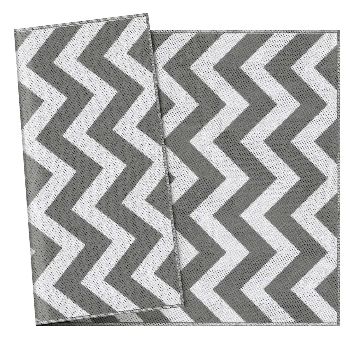 Outsunny 121 x 182 cm(4x6ft) Outdoor Rug Reversible Mat Plastic Straw Rug Portable RV Camping Mat for Garden Deck Picnic Indoor, Light Grey & White