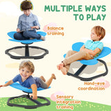 AIYAPLAY Butterfly-Shaped-kids Swivel Chair, Sensory Spinning Chair for Balance, Coordination Training, Blue