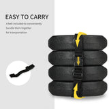 Outsunny Total 12KG Gazebo Weights Set of 4, Weights for Gazebo Legs with Reinforce Pins and Carry Belt, for Canopies Tents