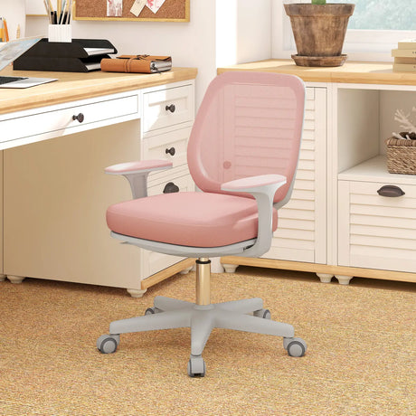 Vinsetto 44-56cm Mesh Back Office Chair - Pink