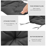 Outsunny Set of Two Outdoor Seat Cushions - Dark Grey