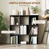 HOMCOM Nine-Cube Storage Shelf - Black