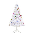 HOMCOM 5ft Snow Artificial Christmas Tree w/ Metal Stand Decorations Home Seasonal Elegant Faux White