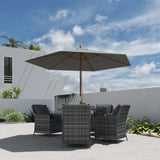 Outsunny 2.5m Wood Garden Parasol Sun Shade Patio Outdoor Wooden Umbrella Canopy, Table Market Umbrella with Vent, 38mm Pole, Rope Pulley Mechanism, Light Grey