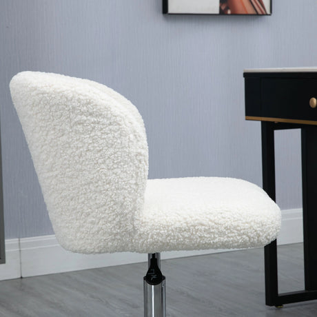 HOMCOM Office Chair with Adjustable Height and Wheels - White
