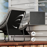 Outsunny Four-Piece Curved Seat Garden Sofa Set - Grey/Black