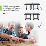 HOMCOM 6ft Table Tennis Table, Ping Pong Table with Net, Foldable and Portable Ping Pong Set for Indoor Outdoor Use, Easy Assemble, Midsize, Blue