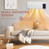 HOMCOM 2000W Wall-Mounted Heater, 18-45C Temperature, White