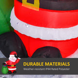 HOMCOM Inflatable Blow up Christmas Santa Claus 4ft LED Yard Holiday Decoration