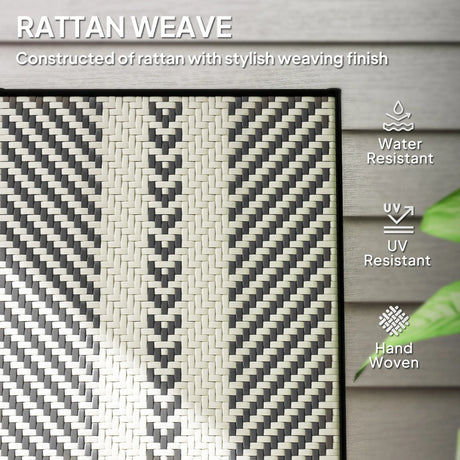 Outsunny Rattan Reclining Garden Chairs - Black