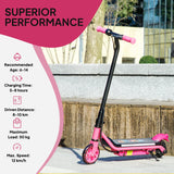 AIYAPLAY Electric Scooter for Kids Aged 6-14 Years, with Colourful Lights, Pink