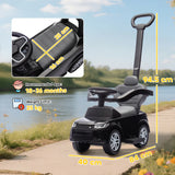 AIYAPLAY LAND ROVER DISCOVERY Licensed Baby Push Car, 2-in-1 Ride on Car with Push Handle and Safety Guardrail, Black