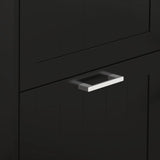 HOMCOM Three-Drawer Minimalistic Shoe Cabinet - Black
