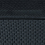 Outsunny PE Wicker Side Table Rattan Garden Furniture with Four Foot Pads, Rust & Mild Weather Damage Resistant, Black