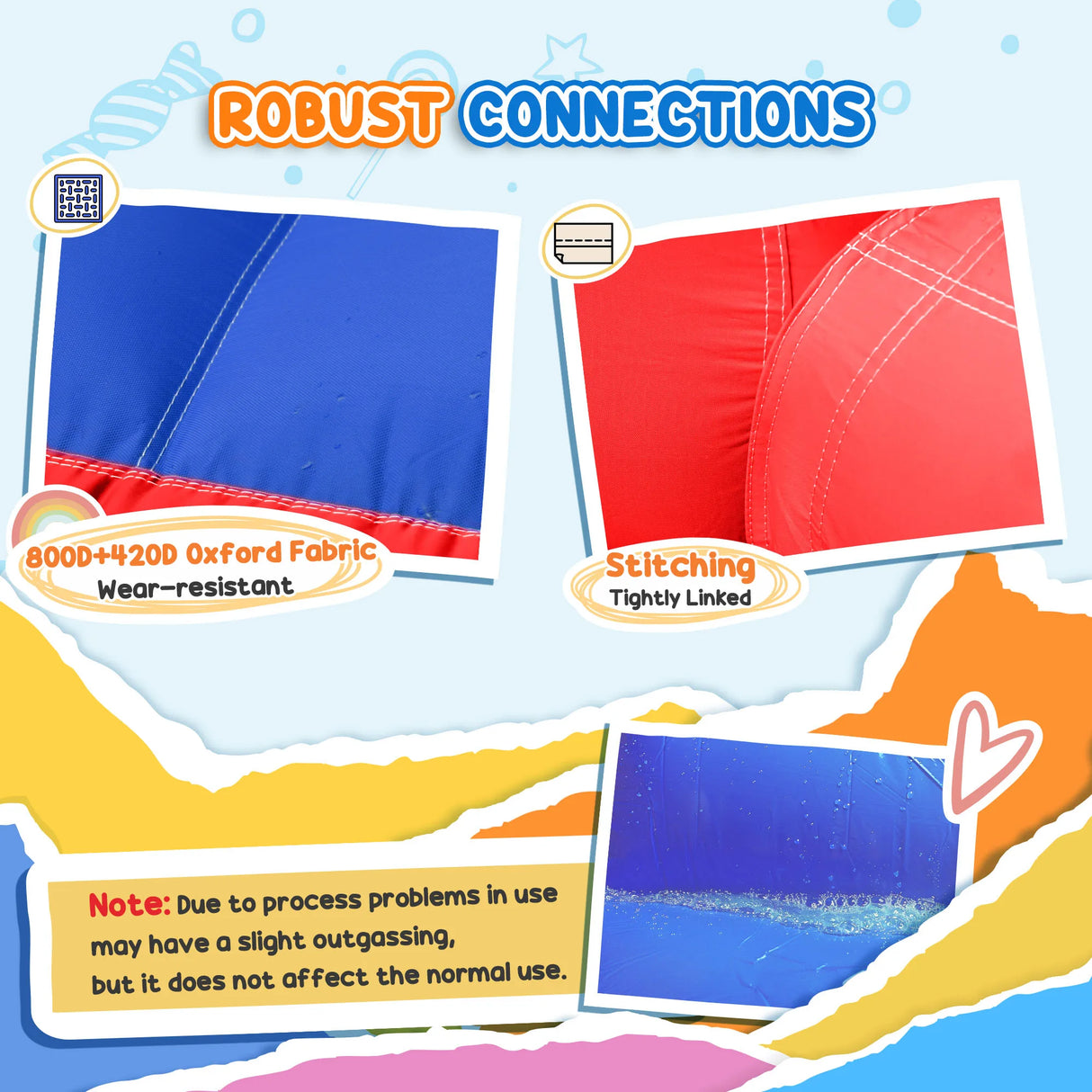 Outsunny 4-in-1 Bouncy Castle, with Slide, Trampoline, Climbing Wall, Blower, Multicoloured