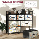 HOMCOM 7-Drawer Chest of Drawers - White