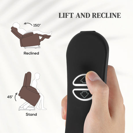 HOMCOM Power Lift Recliner Chair with Vibration Massage, Heat, USB - Brown