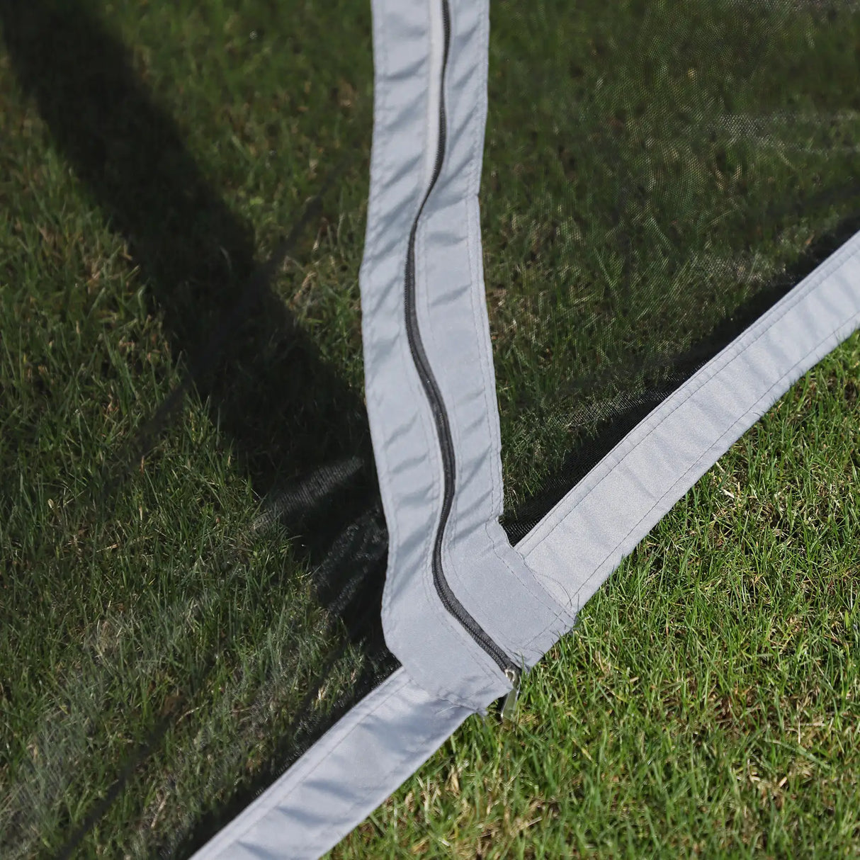 Outsunny 3 x 4m Aluminium Garden Gazebo, Marquee Canopy Shelter Pavilion Party Tent with Nets and Curtains for Garden and Deck, Grey