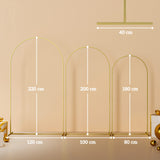 Outsunny Wedding Arch Frame Set, 2.2, 2, 1.8 m Metal Arch Backdrop Stand Set of 3, Balloon Arch Stand Set for Birthday Party, Bridal Shower, Graduation, Ceremony, Banquet Decorations, Gold Tone