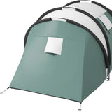 Outsunny Two-Man Tent, with Bedrooms, Living Room and Canopy - Dark Green