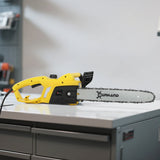 DURHAND 2000W Powerful Electric Chainsaw, 16" Aluminium Blade Portable Corded Chain Saw, 7250rpm Chain Saw for Garden Tree Pruning, 13m/s Chain Speed Auto Chain Lubrication to Cut Wood, Yellow
