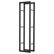 HOMCOM Metal Firewood Log Holder Tall Firewood Rack Indoor Outdoor Fireplace Wood Storage Shelf with Side Rails, Rust-Resistant, Black, 40W x 25D x 150H cm