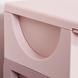 HOMCOM 3 Drawers Plastic Storage Units, 3 Tier Kids Storage Units, Children Toy Chest for Nursery, Playroom, Bedroom, Pink