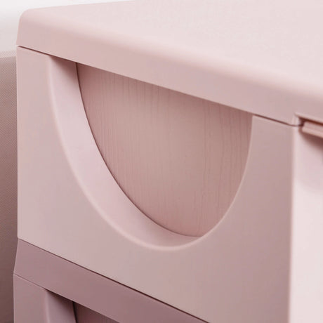 HOMCOM 3 Drawers Plastic Storage Units, 3 Tier Kids Storage Units, Children Toy Chest for Nursery, Playroom, Bedroom, Pink