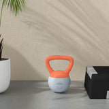 SPORTNOW 4KG Soft Kettlebell, Kettlebell with Non-Slip Handle for Home Gym, Weight Lifting, Strength Training, Orange/Grey