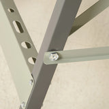 DURHAND 4-in-1 Work Bench, Folding Clamp Table w/ 4 Adjustable Clamping Pegs for DIY Home Garage, Grey