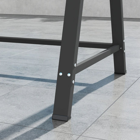 Outsunny Three-Seater Garden Swing Bench, with Adjustable Canopy - Dark Grey
