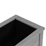 Outsunny Wooden Raised Garden Bed, Elevated Planter Box with Storage Shelf and Drainage Holes, Raised Planter with Legs, Grey